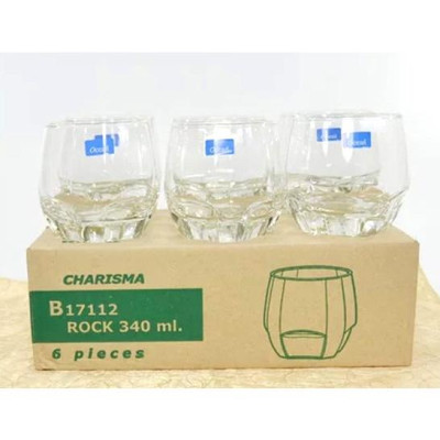 BỘ 6 CỐC THỦY TINH OCEAN CHARISMA ROCK B7112 - 340ML