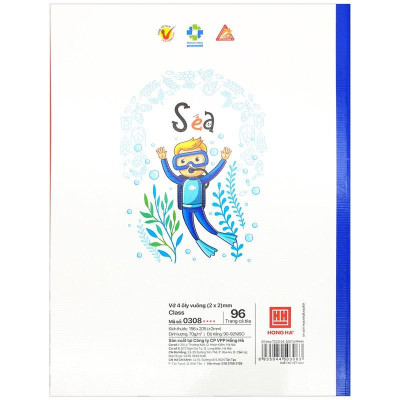 Combo 5 Vở Class Summer Time - 4 Ô Ly 96 Trang 70gsm - Hồng Hà 0308 (Mẫu Màu Giao Ngẫu Nhiên)