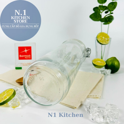 Hũ thủy tinh nắp cài kín hơi đựng mì ý Fido 1360ml - Bormioli Rocco Ý -  Hàng chính hãng