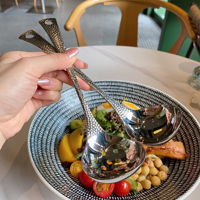 SET 2 Muôi Múc Canh Muôi Thủng Thìa Muỗng Súp INOX Siêu Đẹp Cao Cấp Decor Bàn Ăn - HÀNG CHÍNH HÃNG MINIIN