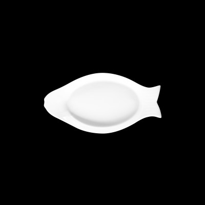 Đĩa cá sứ trắng Đĩa hình cá Long Phương