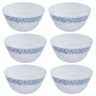 Bộ 6 Chén Cơm Thủy Tinh 120 La Opala Diva Ivory R.A  LAPB120RA