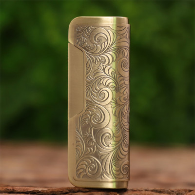 Vỏ Hột Quẹt Bật Lửa Khò 1 Tia Jifeng JF 090 Thiết Kế Nhỏ Gọn Họa Tiết Hoa Văn Cổ - Dùng Gas Đá Cao Cấp