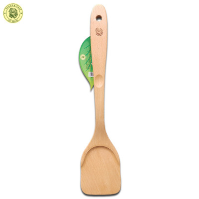 Xẻng Xào Cán Dài Chất Liệu Gỗ Beech - Sạn Gỗ TL38   ( 34 * 7.5 * 1 Cm ) - Đồ Gỗ Nhà Bếp Thương Hiệu Trường Sơn