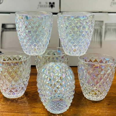 BỘ 6 CỐC THỦY TINH UỐNG NƯỚC VÂN ĐÁ CÁO CẤP