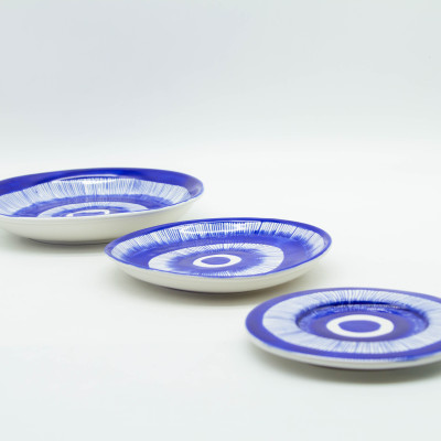 Dĩa Tròn Sâu 02 (22 cm) - Họa Tiết Vẽ Tay