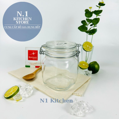 Hũ thủy tinh nắp cài kín hơi Fido 750ml Bormioli Rocco Ý - Hàng chính hãng