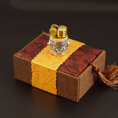 Vỏ Hột Quẹt Bật Lửa Xăng Mini Chief CF-212 Thiết Kế Họa Tiết Cổ Đẹp Độc Lạ - Dùng Xăng Bấc Đá Cao Cấp