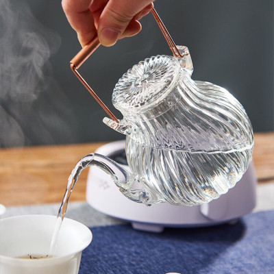 ẤM PHA TRÀ THỦY TINH CRYSTAN CAO CẤP  DÁNG BẦU - ANTH442