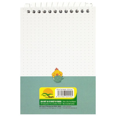 Sổ Lò Xo Teen Không Kẻ Có Chấm 80gsm - Cute Animals - The Sun 02 - Màu Xanh Lơ