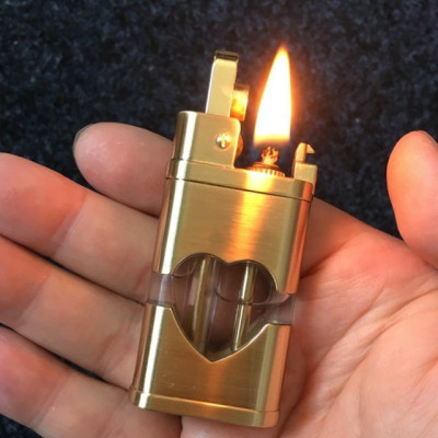 Vỏ Hột Quẹt Bật Lửa Xăng Bấc Đá Lộ Thiên Hiển Thị Dung Lượng Nhiên Liệu Đẹp Độc Lạ Tiện Dụng Yubang SF-02