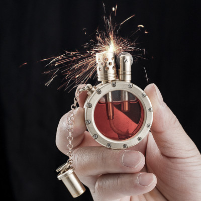 Vỏ Hột Quẹt Bật Lửa Hộp Quẹt Xăng Đá Thủ Công ShuFang Thiết Kế Thân Chứa Nhiên Liệu Trong Suốt Đẹp Độc Lạ