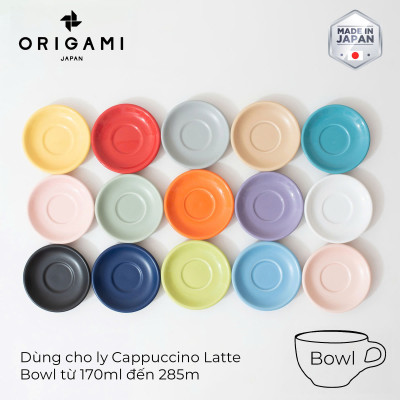 Đĩa sứ Origami Cappuccino Latte Bowl Saucer 140mm