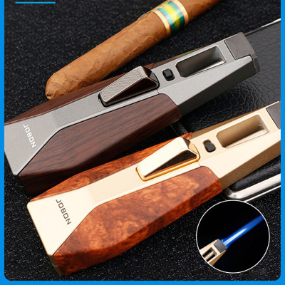 Vỏ Hột Quẹt Bật Lửa Gas Jobon ZB-193 Khò 1 Tia Mạnh Mẽ Có Khóa Rảnh Tay/An Toàn - Nhiều Màu