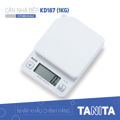 Cân điện tử nhà bếp TANITA KD187 - 1kg, cân nhà bếp, độ chính xác cao 1kg/1g