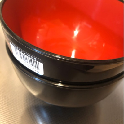 Bát nhựa tròn - Màu đen - Nội địa Nhật Bản