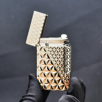 Vỏ Hột Quẹt Bật Lửa Upon Xăng Đá 1 Lỗ Hoa Văn Kim Cương 3D Sang Trọng DX28