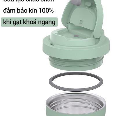 Ly giữ nhiệt LocknLock 550ml màu xanh mint độc quyền LHC3249MIT - Hàng chính hãng, mở nắp một chạm, chất liệu thép không gỉ miệng ly rộng - JoyMall