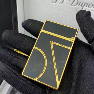 Vỏ Hột Quẹt Bật Lửa Upon Super Cao Cấp D210V Họa Tiết Sơn Mài Khắc Hình Khối Màu Vàng - Dùng Gas Đá Cao Cấp