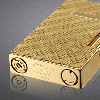 Vỏ Hột Quẹt Bật Lửa Ga Đá Upon Họa Tiết Ô Vuông D47V Màu Vàng - Dùng Gas Đá Cao Cấp