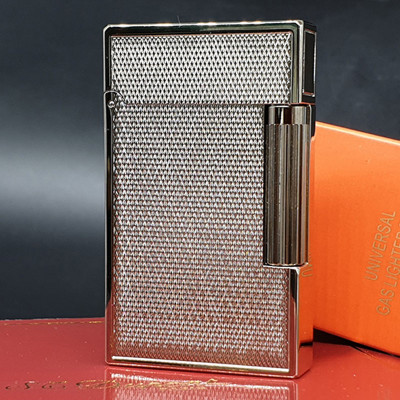 Vỏ Hột Quẹt Bật Lửa ST Upon Hồng Kông Hoa Văn Lưới Kẻ Viền D139T Tiếng Kêu Vang Cực Hay