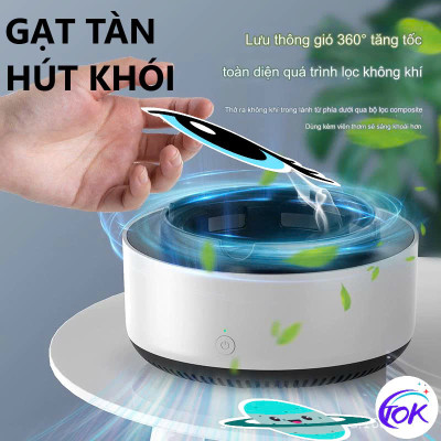 Gạt Tàn Không Khói Tự Động Loại Tốt: Khử Mùi, Lọc Không Khí Ion Âm Cực Hiệu Quả