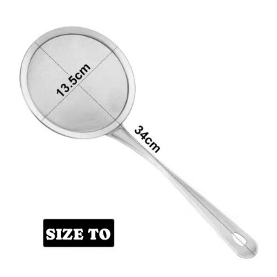 Dụng cụ Vợt dây lưới lọc bột lọc cặn cho dầu ăn và vớt hớt bọt loại lớn đáy sâu inox 304 cao cấp ( có nhiều size )