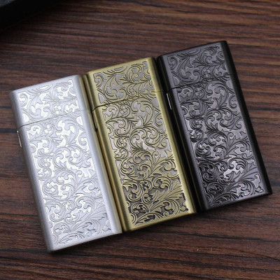 Vỏ Hột Quẹt Bật Lửa Xăng Đá Dolphin HY-699H Hoa Văn Độc Lạ - Nhiều Màu