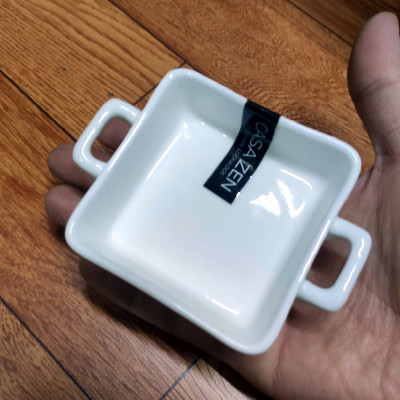 Dĩa sứ chấm mắn đựng gia vị 2 quai Casa Zen chuẩn Hàn Quốc