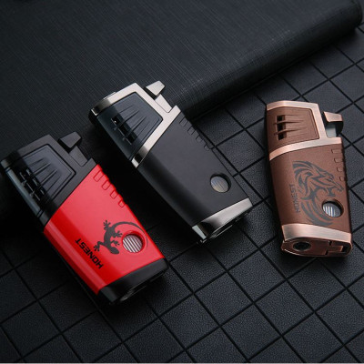Vỏ Hột Quẹt Bật Lửa Khò Gas Để Bàn 2 Tia Cực Mạnh Honest BCZ 754 Đẹp Độc Lạ - Dùng Gas Cao Cấp