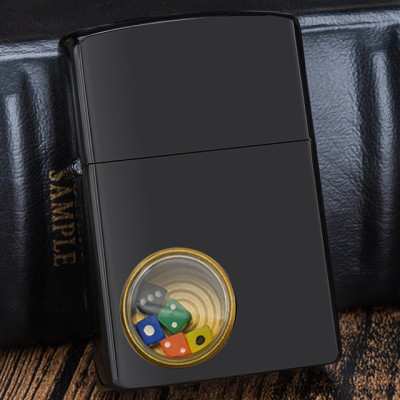 Vỏ Hột Quẹt Bật Lửa Xăng Đá Zorro Z91730 Xúc Xắc Đẹp Độc Lạ - Dùng Xăng Bấc Đá Cao Cấp