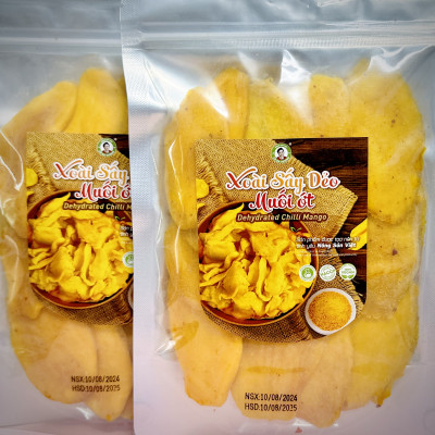 Ăn vặt siêu ngon, Xoài sấy dẻo muối ớt, nguyên vị 100% tự nhiên, nông sản sạch.