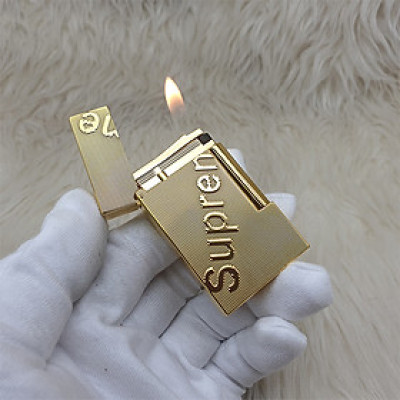 Vỏ Hột Quẹt Bật Lửa Upon Gas Đá D185V Họa Tiết Kẻ Chéo In Chữ  Superme