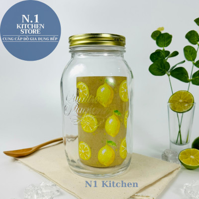 Hũ thủy tinh nắp vặn 1500ml Quattro Invetro Ý - Hàng Chính Hãng