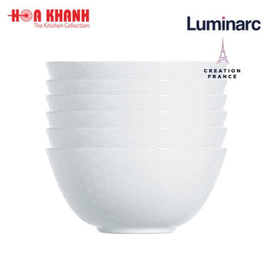 Tô Thủy Tinh Luminarc Diwali Shells 18cm cường lực, kháng vỡ - Bộ 3 cái - Q1656