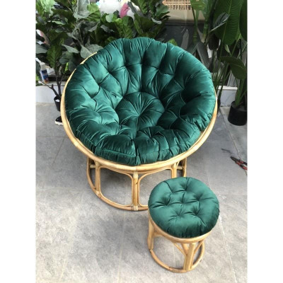 papasan đơn mây nhựa và mây thật