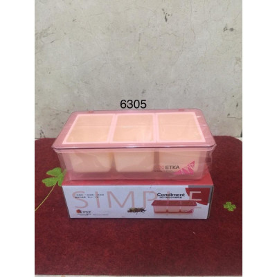 Bộ 3 hũ đựng gia vị nhiều màu ( giao ngẫu nhiên)