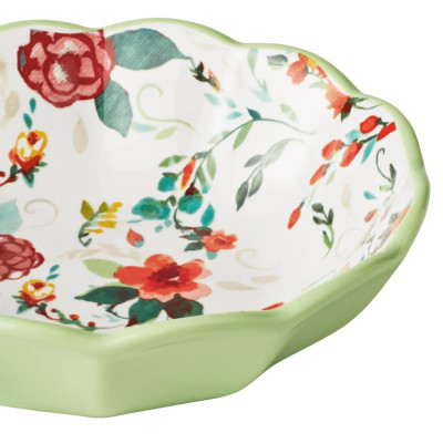 Sét 4 đĩa Pasta sâu lòng The Pioneer Woman Painted Meadow Hàng chính hãng