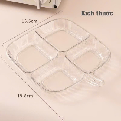 Khay Đựng Gia Vị 4 Ngăn Có Tay Cầm Nhựa Cao Cấp – Giải Pháp Tiện Lợi Cho Bếp - HÀNG CHÍNH HÃNG MINIIN