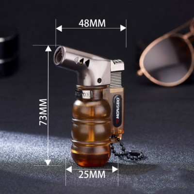 Vỏ Hột Quẹt Bật Lửa Khò Gas 1 Tia Kiêm Móc Khóa Tiện Lợi Hongbo HB853 Thiết Kế Đẹp Độc Lạ - Giao Màu Ngẫu Nhiên