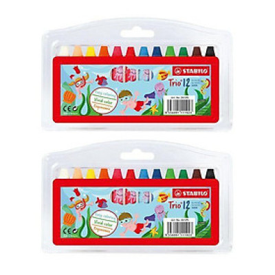 Bộ 2 Vỉ bút sáp dầu STABILO Triangular Oil Pastel (OP2612-C2)