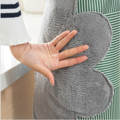 Tạp Dề Chống Thấm Nước, Dầu Mỡ Phong Cách Hàn Quốc Dễ Thương Kèm Khăn Lau Tay Chống Thấm Nước