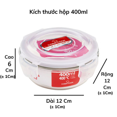 Bộ hộp cơm thủy tinh COBA