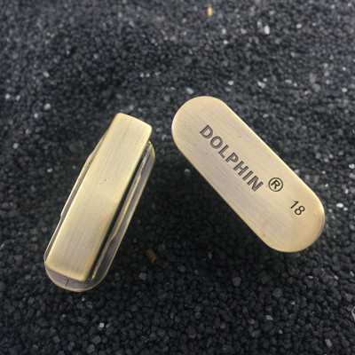 Vỏ Hột Quẹt Bật Lửa Xăng Đá Dolphin HY683 Thiết Kế Độc Lạ Sang Trọng Màu Vàng - Dùng Xăng Bấc Đá Cao Cấp