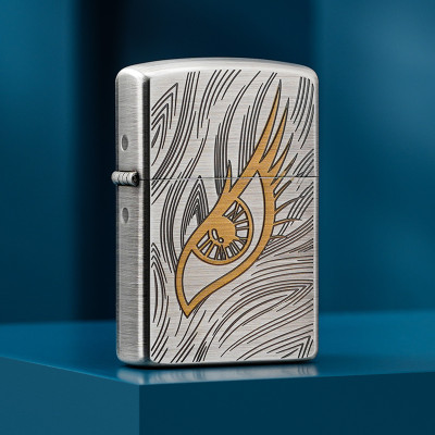 Vỏ Hột Quẹt Bật Lửa Xăng Đá Zorro Z21153 Họa Tiết Mắt Chim Đại Bàng Cực Đẹp - Mẫu Mới