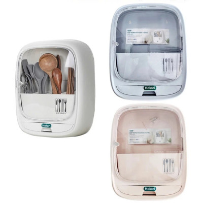 Hộp Đựng Đũa Thìa Dán Tường Bốn Ngăn Tiện Dụng Có Nắp Đậy, Dán Tường Siêu Chắc Chắn - Hàng Việt Nam