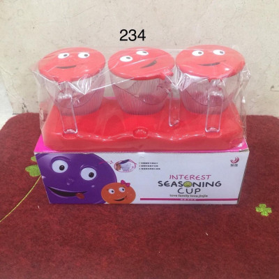 Bộ 3 hũ đựng gia vị nhiều màu ( giao ngẫu nhiên)