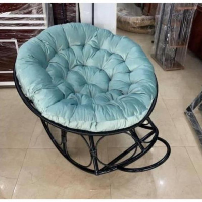 Hàng Cao Cấp Ghế lười bập bênh nệm tròn thư giãn, đọc sách Papasan khung sắt mây nhựa  - Giá Tại Xưởng