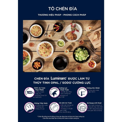 Đĩa Thủy Tinh Luminarc Lines 25cm - bộ 6 đĩa - Q1666