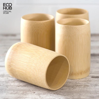 Cốc tre tự nhiên ECOHUB, Cao 6/8/12/18cm (Bamboo Cup) 